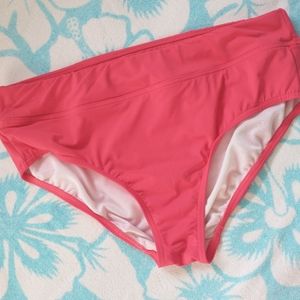 Lands' End High Waisted bikini bottoms SZ 14